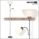 Simple Designs Uplight Modern Floor Lamp with Reading Light