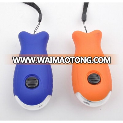 2 LED Wind Up Dynamo Torch Promotional Animal Hand Crank Flashlight