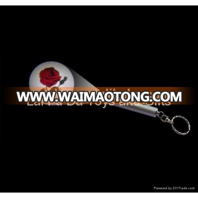 OEM LED keychain projection torch can print your LOGO on the wall for promotion