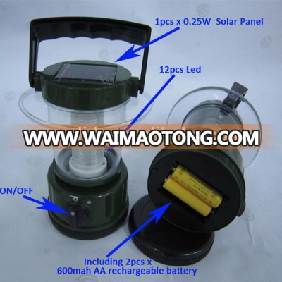 12 led portable solar powered tent light camping lantern LED solar lantern light outdoor light