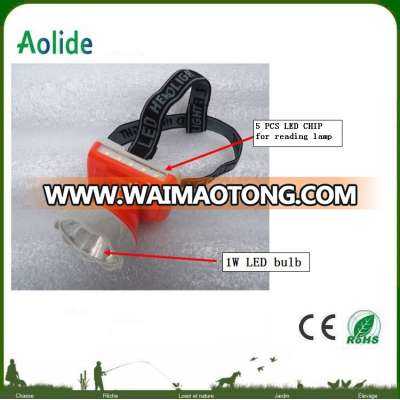 plastic 3AA dry battery LED HEADLIGHT head light