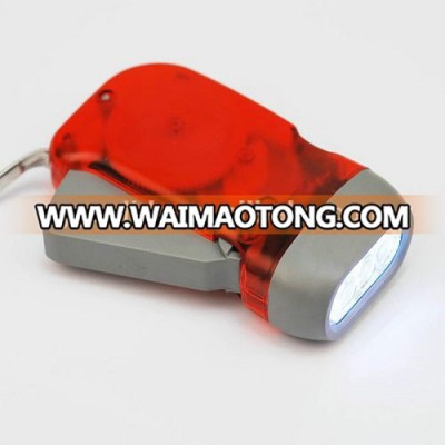 3 LED Hand Press No Battery Wind up Crank Camping Outdoor Torch