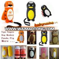 animal hand crank torch dynamo torch animal hand press flashlight