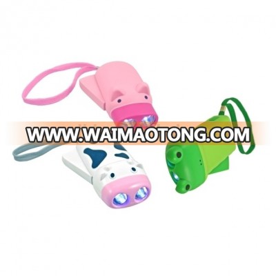 rabbit shape flashlight dynamo flashlight for kids torch for promotion