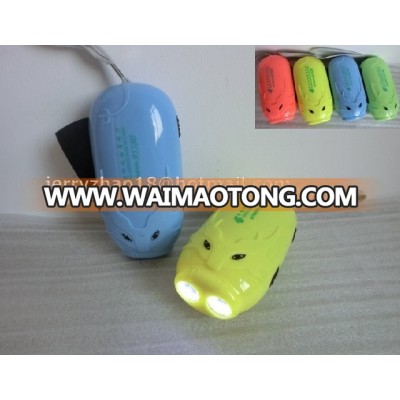 promotional gifts dragon shaped hand press flashlight animal dynamo torch