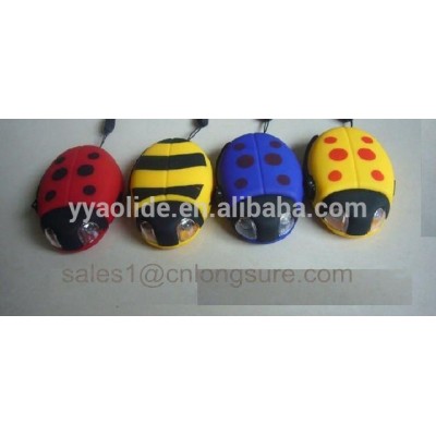 ladybug shaped hand crank flashlight animal dynamo flashlight