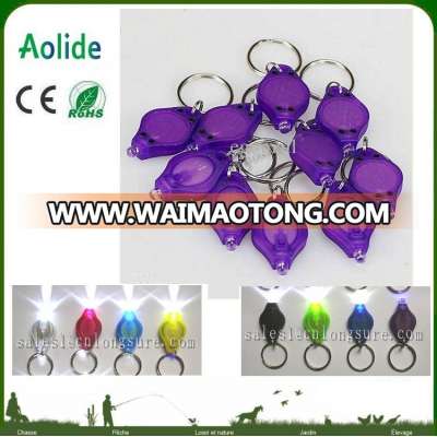 mini LED key chain light with multi colored led keychain flashlights