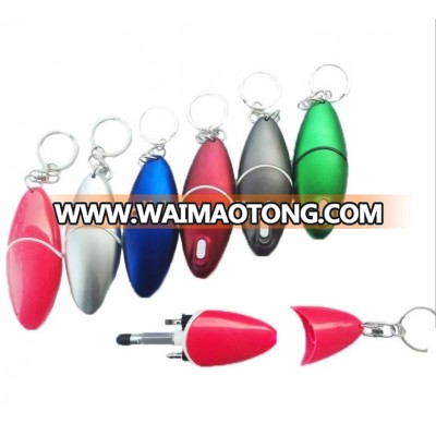 LED keychain flashlight multifuncational keychain light with ball pen + Screwdrivers