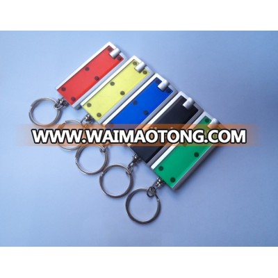 hotel gift plastic mini led keychain light for beer promotion advertising gift LED light LOGO on it