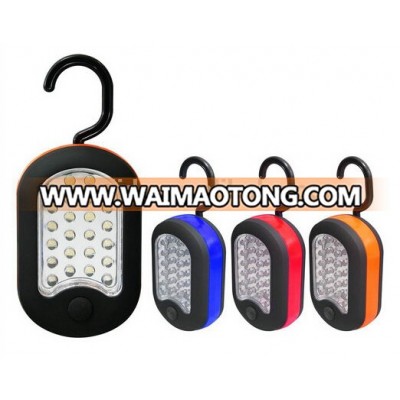 Multifunction 24+3 White LED Hook Light with Magnet Led work lamp