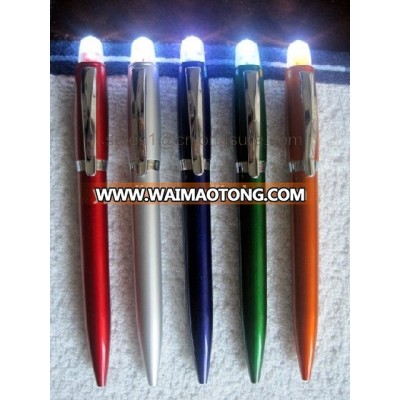 Latest popular advertising ballpoint Light pen Ball Point Pen Stylus Pen with LED Light