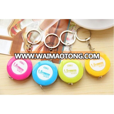 Plastic advertising mini tape Promotional Round Tape Measure / Mini Tape Measure / Round Measure Tape with keychain