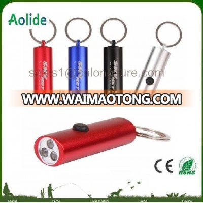 mini metal flashlight 3LED Oval Aluminum Key light