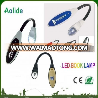 mini LED Book Light included battery night soft neck reading light can print LOGO